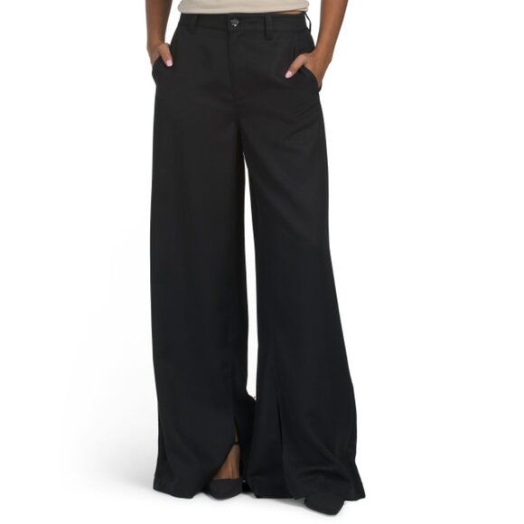 PAIGE Black Portia Pants With Slit Cuffs - Picture 1 of 2